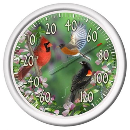 WAKE-UP 90007-217 13.25 in. Spring Birds Dial Thermometer WA602132